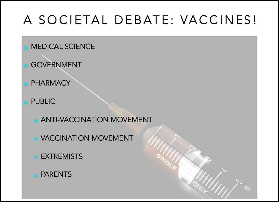 “A Societal Debate: Vaccines!” Piek Vossen at the Lustrum conference ‘Connected World’ March 2016