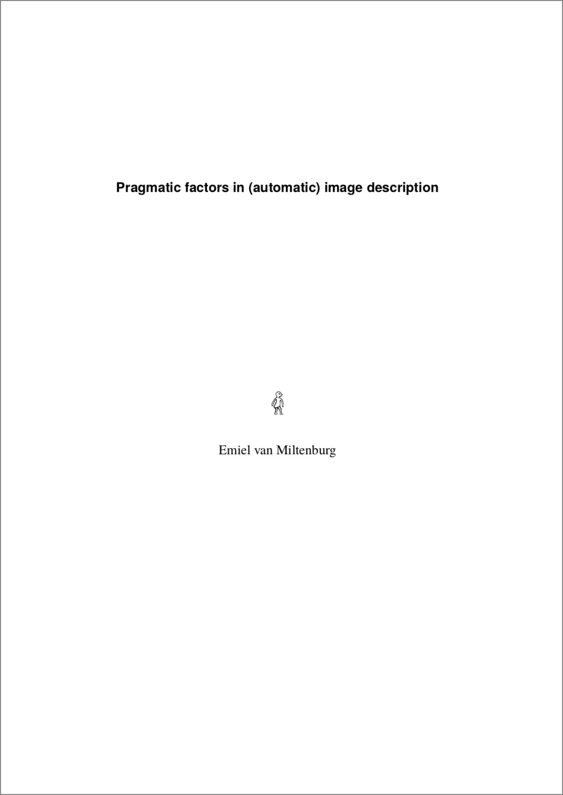 Pragmatic factors in (automatic) image description